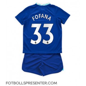 Chelsea Wesley Fofana #33 Hemmatröja Barn 2022-23 Kortärmad (+ korta byxor)